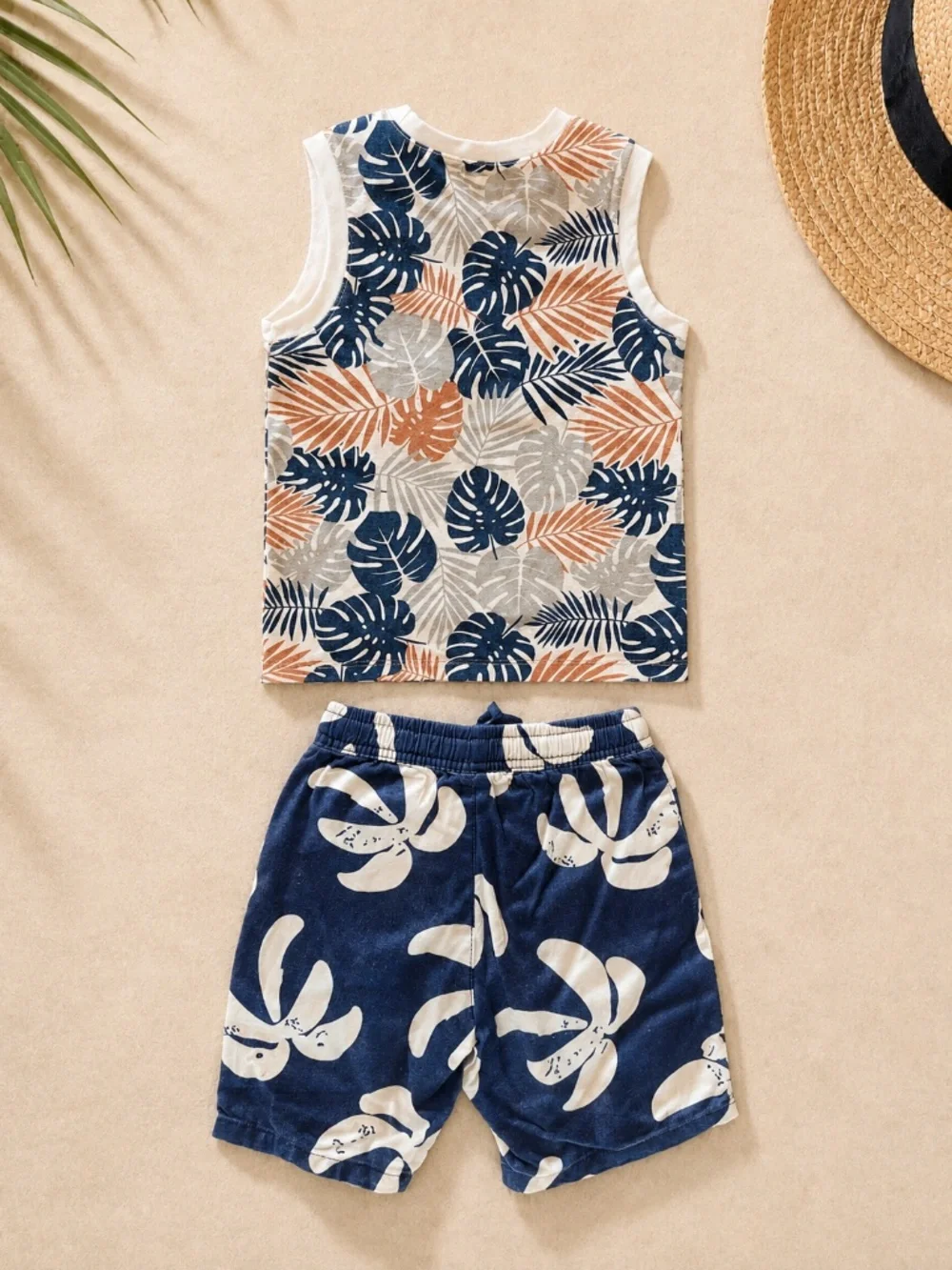 Boys Tropical Summer Outfit 4T–5T – Garanimals + Little Kids 2-Piece Set